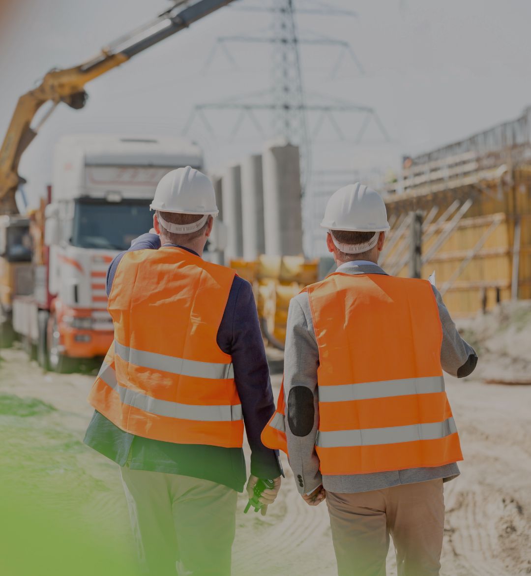 Construction workers on site